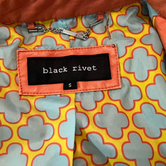 Black Rivet Faux Moto Jacket - Picture 6 of 13